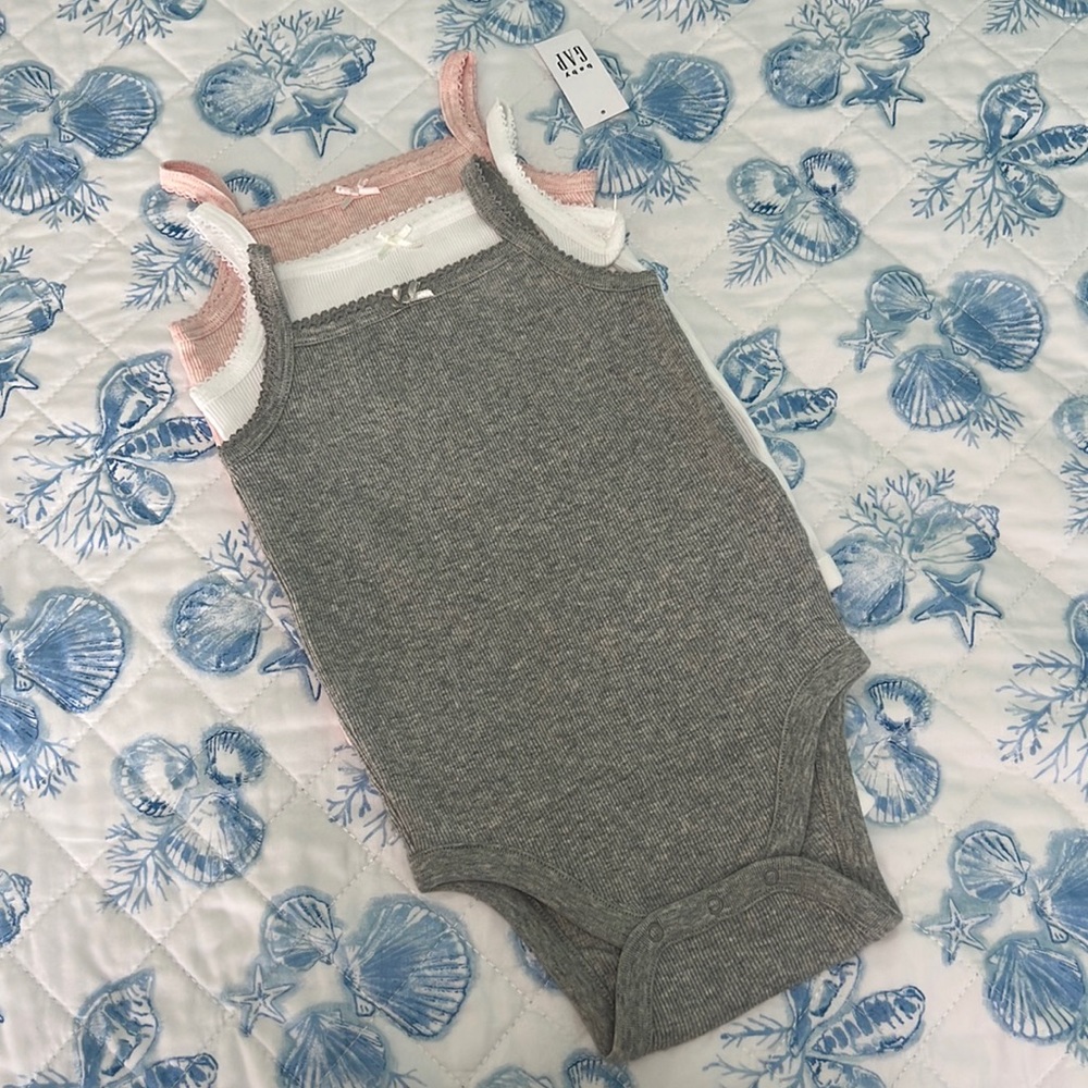Baby Gap 3 Pack Tank Body Suits Size 18-24 Months